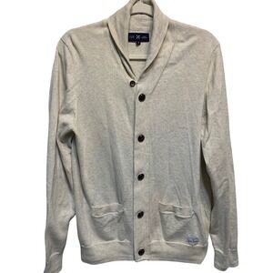 Preppy Eclectic Grandpa Cardigan Sweater Mens Medium Cotton Hygge